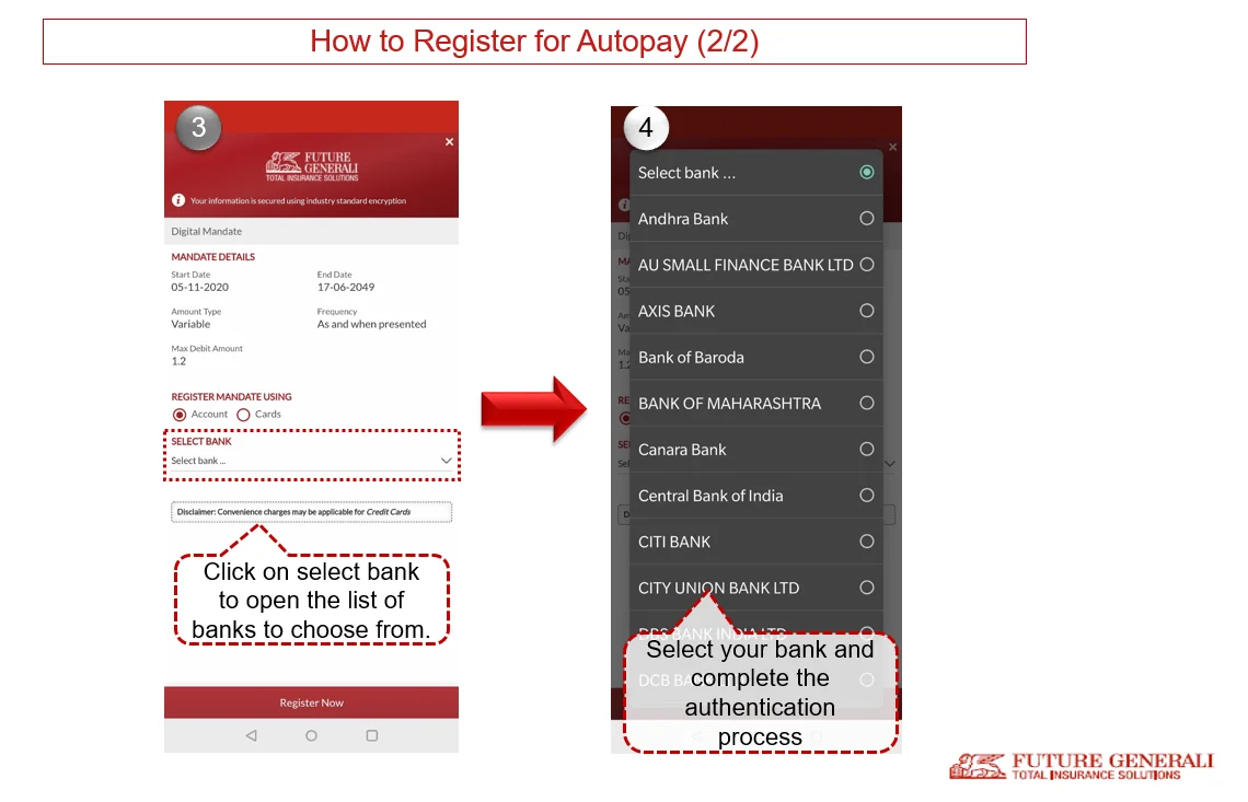 How to register for autopay step 2