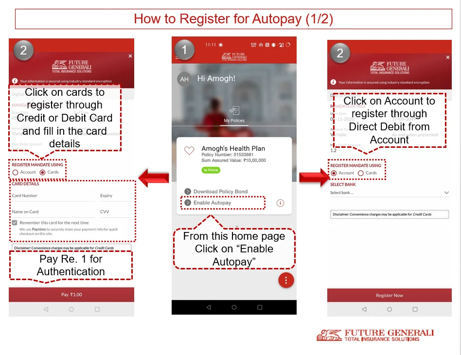 How to register for autopay step 1